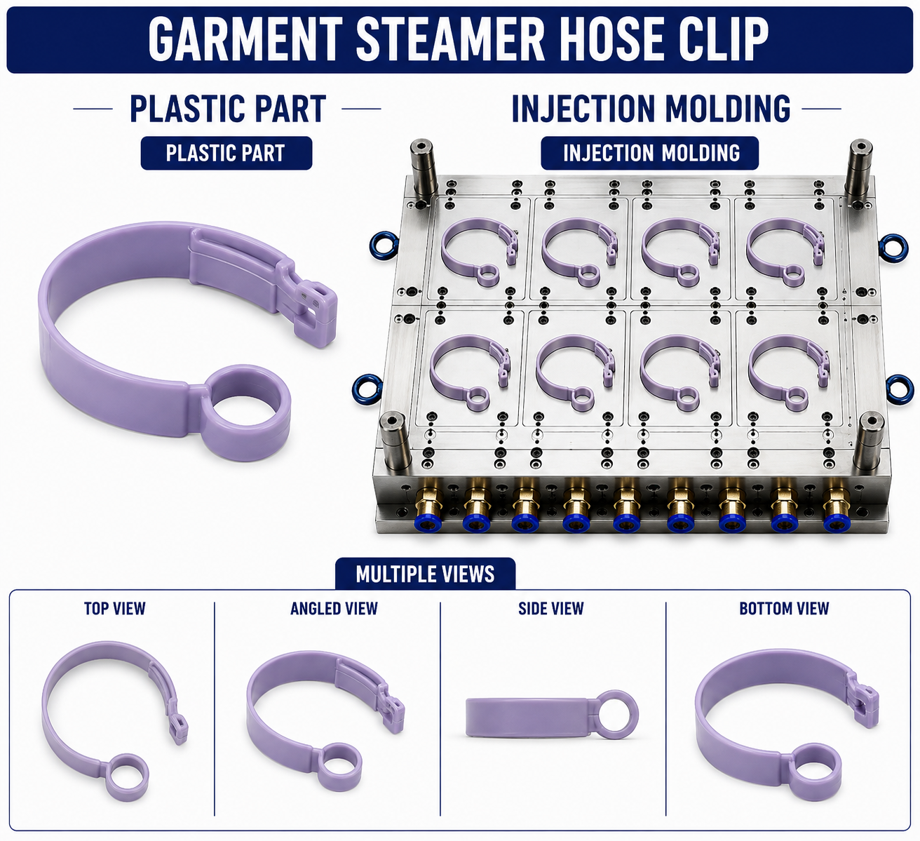 Garment Steamer Plastic Hose Clip Mould and Moulding Service